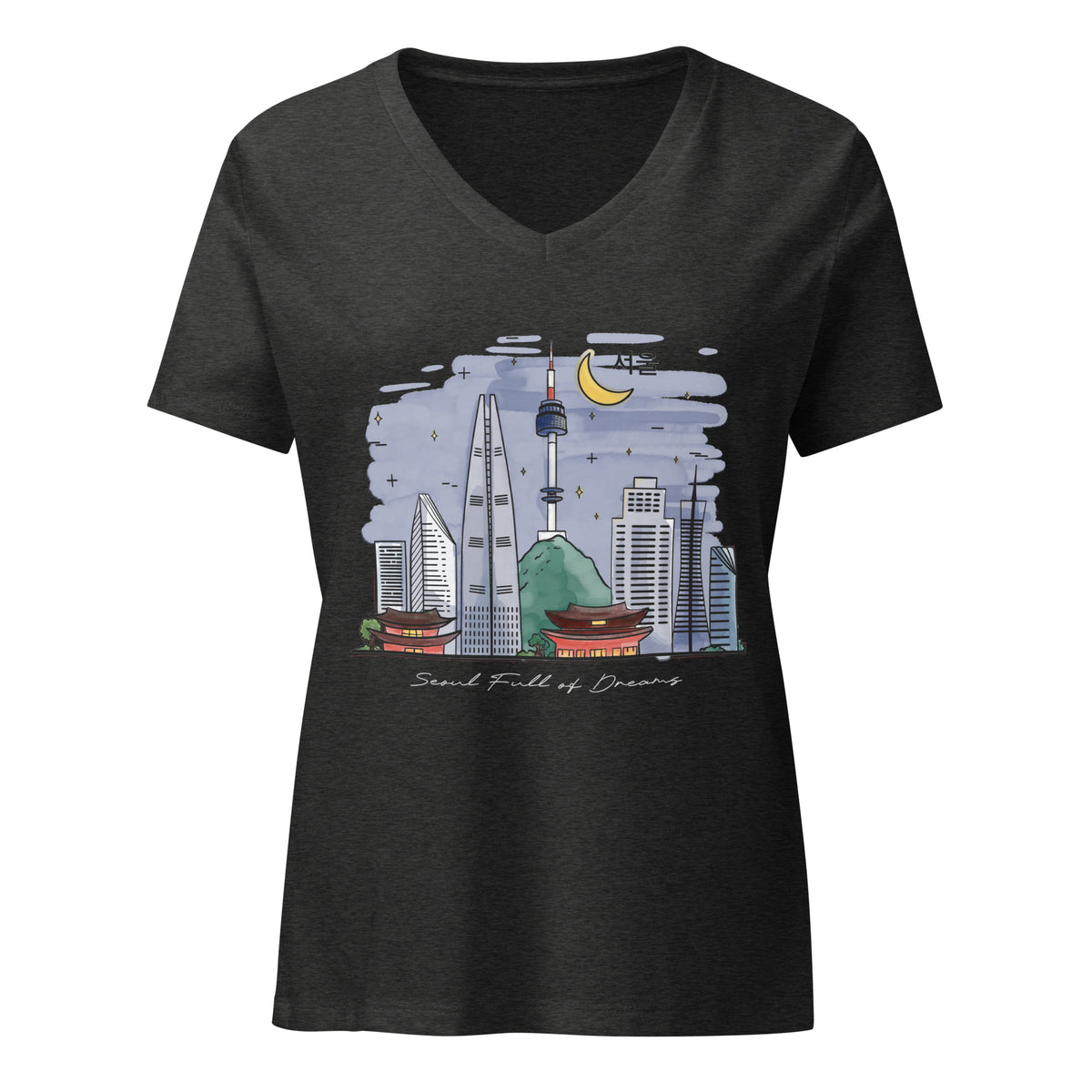 Seoul Full of Dreams Women's V-Neck T-Shirt