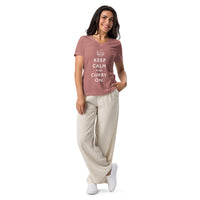 Keep Calm and Curry On Women's V-Neck Sweatshirt