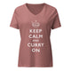 Keep Calm and Curry On Women's V-Neck Sweatshirt