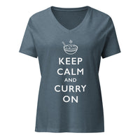 Keep Calm and Curry On Women's V-Neck Sweatshirt