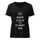 Keep Calm and Curry On Women's V-Neck Sweatshirt